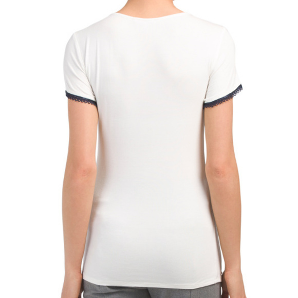 🔥1 hr SALE - Nanette Lepore Criss Cross Neck Tee - Picture 4 of 9